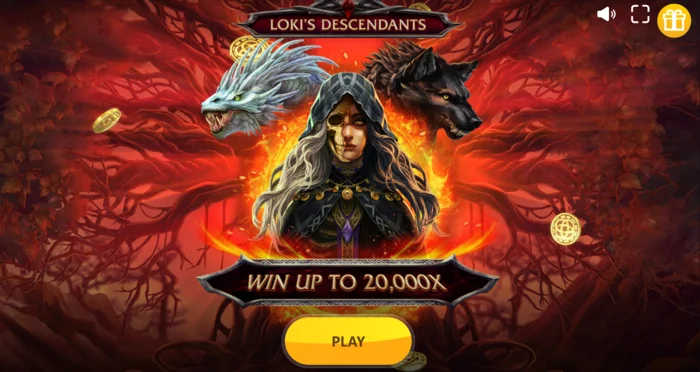 Loki's Descendants - Écran principal avec des rouleaux 3-4-3-4-3
